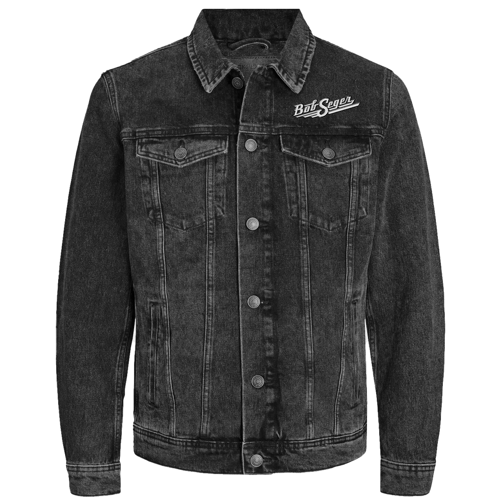 Motorcycle Eagle Black Denim Jacket
